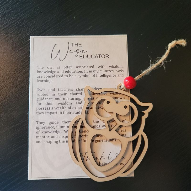Owl Ornament, Wise Educator Teacher Ornament