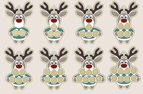 Reindeer Family Armful Ornament - Personalized Holiday Decor with Engraved Family Names - Festive Christmas Keepsake