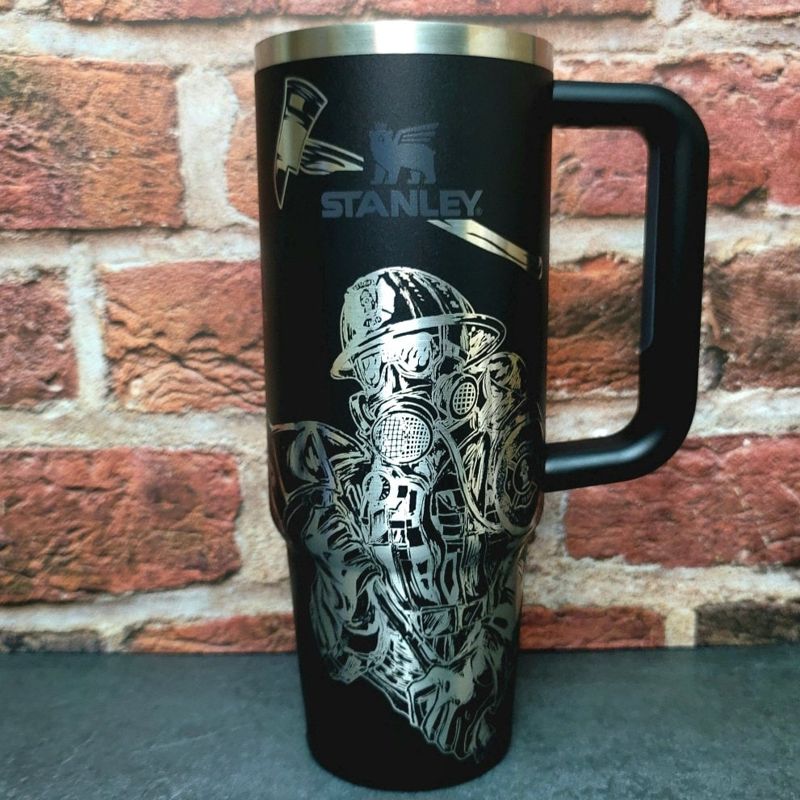 Laser-Engraved Firefighter Tribute Tumbler - Celebrate Your Hero in Style (30oz Fog H2.0, Fireman Only)