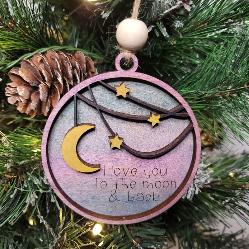 I Love You To The Moon & Back Ornament