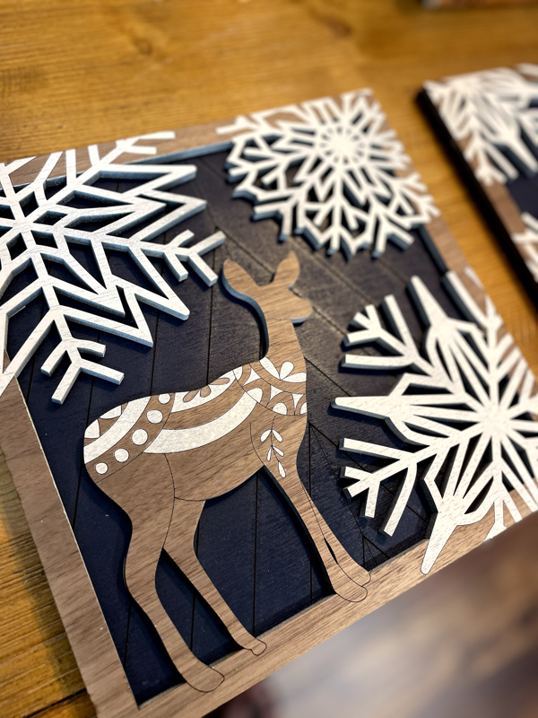 Art Deco Deer Framed Signs