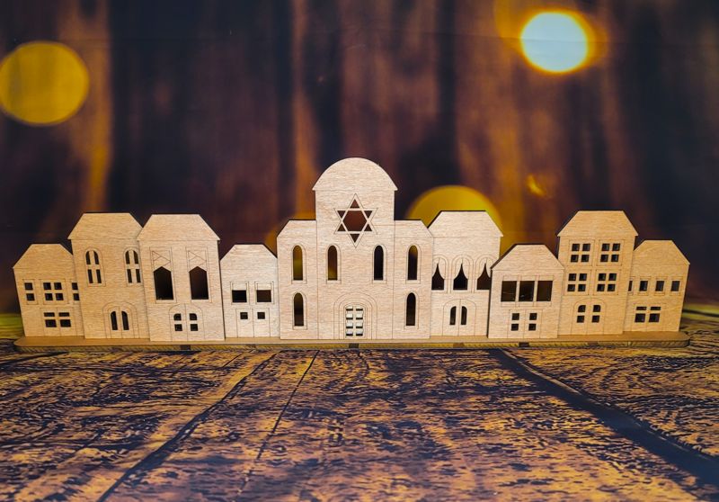 Handcrafted Menorah Village: Unique Hanukkah Tradition and Heirloom Celebration