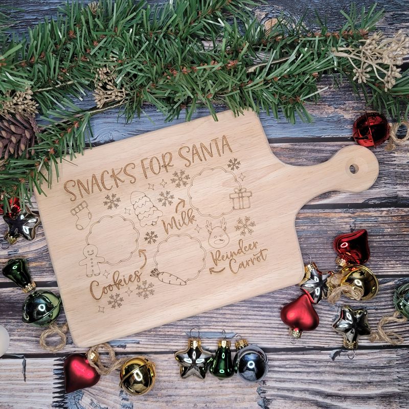 Santa's Cookies Cutting Board - Handcrafted & Personalized Holiday Delight