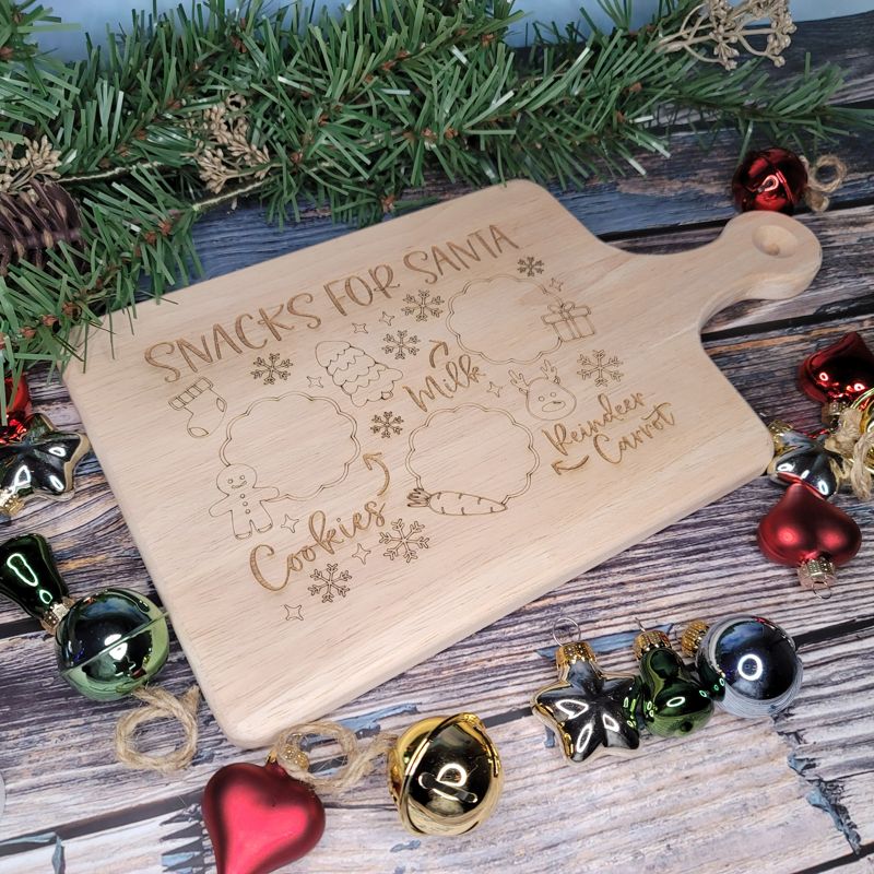 Santa's Cookies Cutting Board - Handcrafted & Personalized Holiday Delight