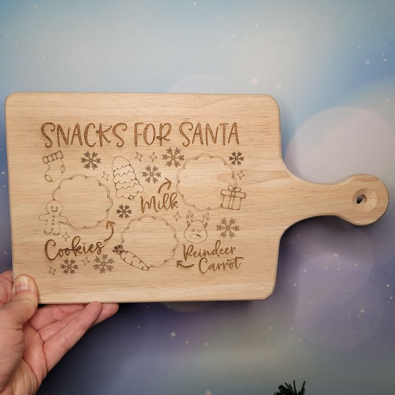 Santa's Cookies Cutting Board - Handcrafted & Personalized Holiday Delight