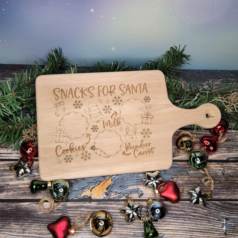 Santa's Cookies Cutting Board - Handcrafted & Personalized Holiday Delight