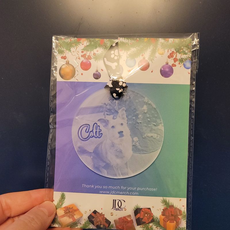 Personalized Handcrafted Laser-Engraved Acrylic Ornaments: Custom Photo Keepsakes for Christmas Tree or Keychain/Bag Tag