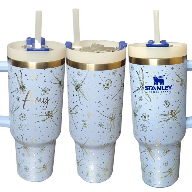 Dragonfly Engraved Stanley (30oz Fog H2.0 | Design Only)