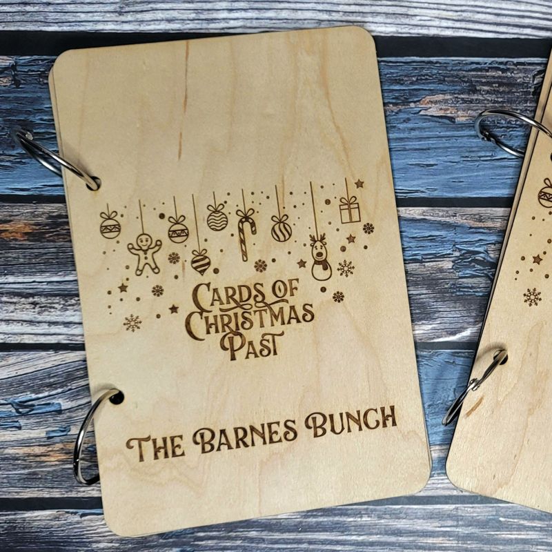 Personalized Card Keeper, Christmas Card Keeper, Christmas Card Holder, Card Book, Cards of Christmas Past, Greeting Card Keeper (Option 1)