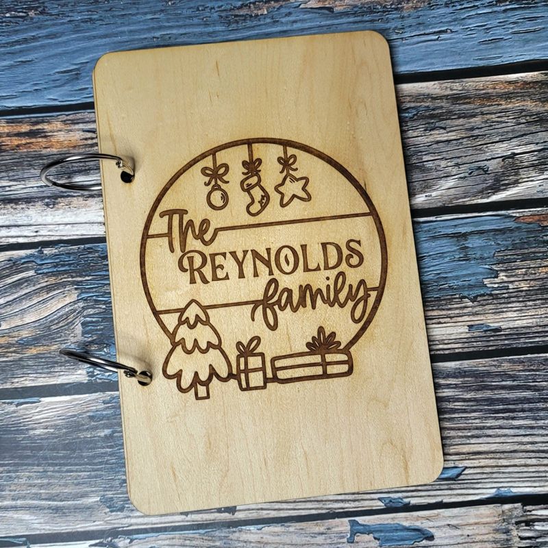 Personalized Card Keeper, Christmas Card Keeper, Christmas Card Holder, Card Book, Cards of Christmas Past, Greeting Card Keeper (Option 1)