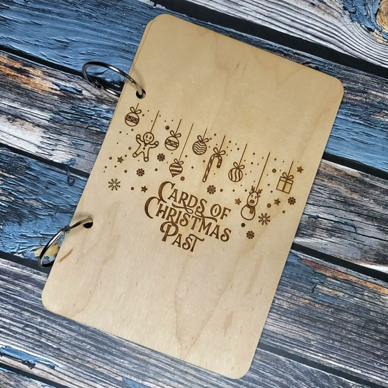 Personalized Card Keeper, Christmas Card Keeper, Christmas Card Holder, Card Book, Cards of Christmas Past, Greeting Card Keeper (Option 1)