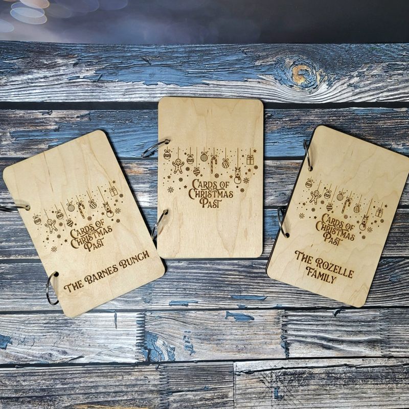 Personalized Card Keeper, Christmas Card Keeper, Christmas Card Holder, Card Book, Cards of Christmas Past, Greeting Card Keeper (Option 1)