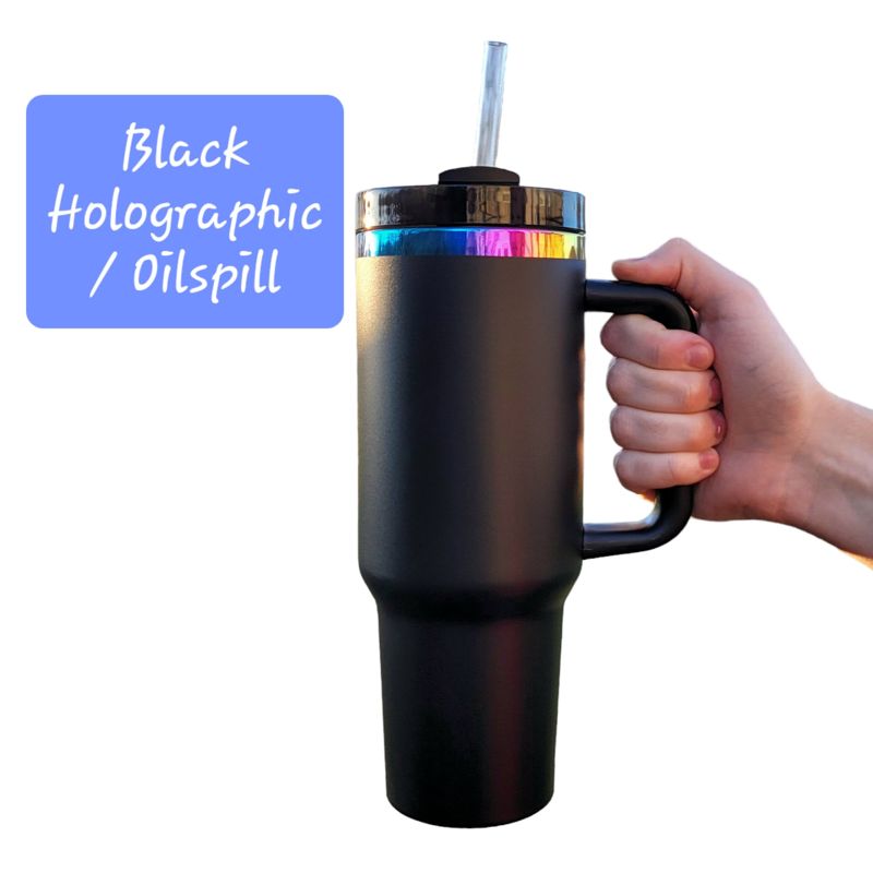 Rainbow Heart Tumbler, 40oz Rainbow Tumbler, Valentine's Day