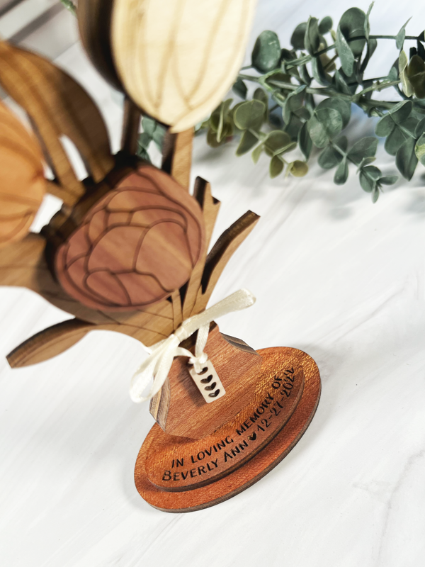 Handcrafted Wooden Floral Bouquets – Eternal Beauty in Roses, Lilies, and More! Personalized Tags, Custom Colors, and Unforgettable Gifts