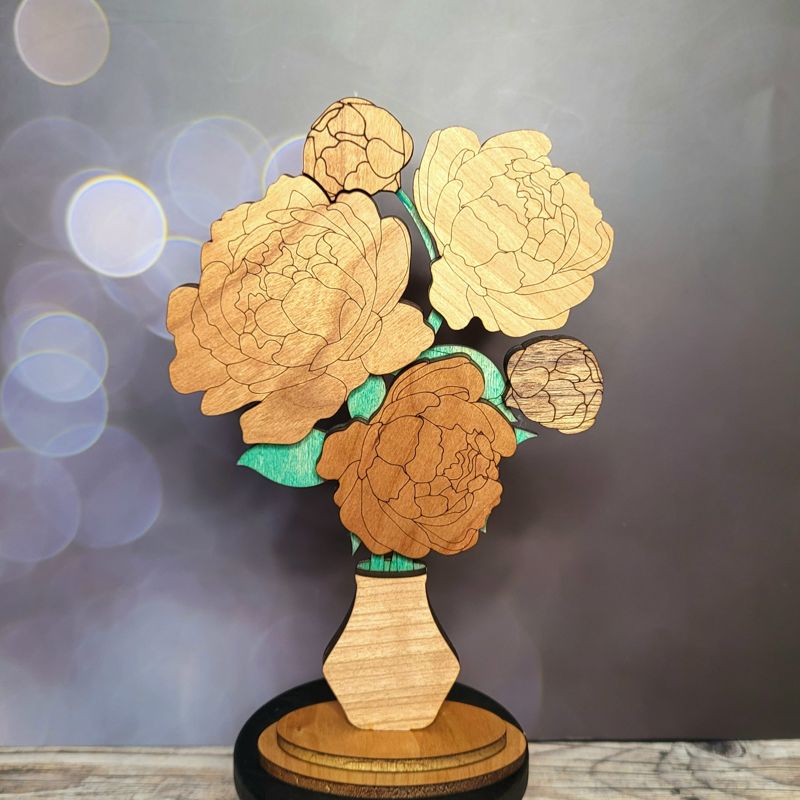 Handcrafted Wooden Floral Bouquets – Eternal Beauty in Roses, Lilies, and More! Personalized Tags, Custom Colors, and Unforgettable Gifts