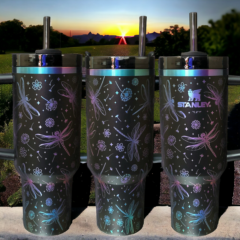Stanley Chroma 40oz, Limited Edition, Engraved Stanley, Northern Lights Tumbler, Stanley Quencher H2.0, Custom Tumbler, Perfect Gift (Logo on Cup)