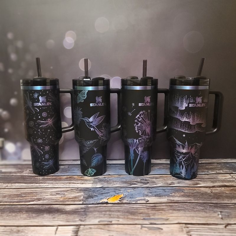 Stanley Chroma 40oz, Limited Edition, Engraved Stanley, Northern Lights Tumbler, Stanley Quencher H2.0, Custom Tumbler, Perfect Gift (Logo on Cup)
