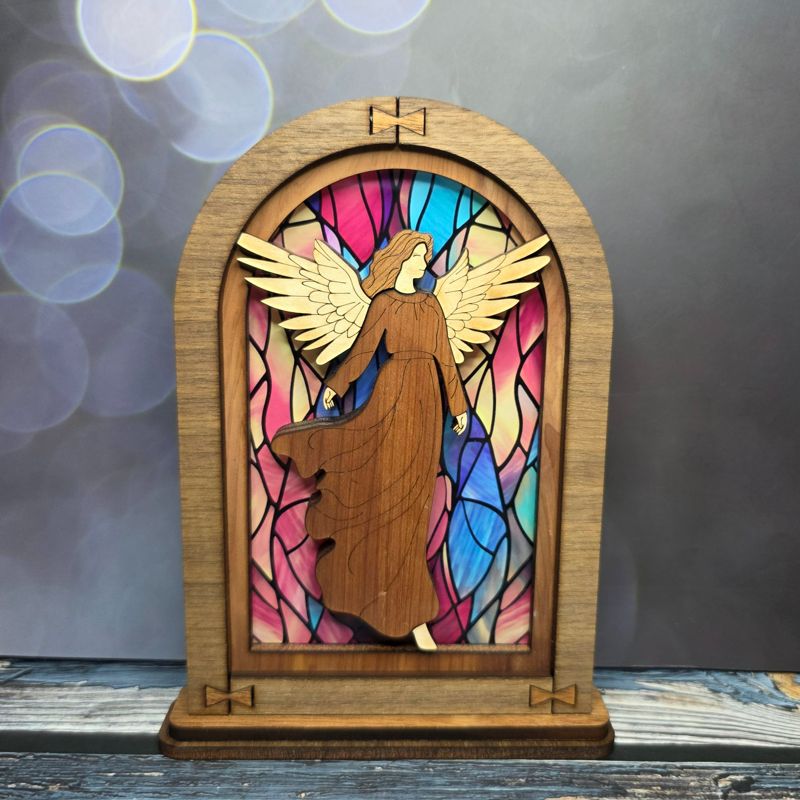 Religious Easter Mantle Decor - Angel, Cross, or Empty Tomb Options