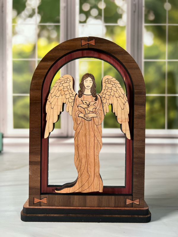 Religious Easter Mantle Decor - Angel, Cross, or Empty Tomb Options