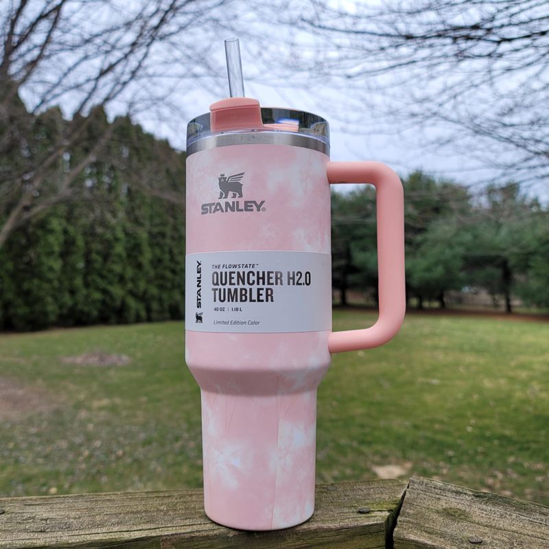 Stanley 40oz Target Exclusive Tie Dye HTF **FREE KEYCHAIN ** Citron Ocean Peach Wisteria Tie Dye Brand New (Brilliant White, Plain - No Engraving)