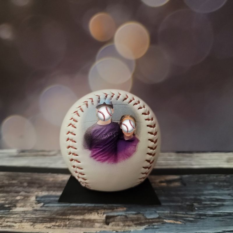 Personalized UV-Printed Photo Baseball - Ideal Coach's Gift or Father's Day Keepsake