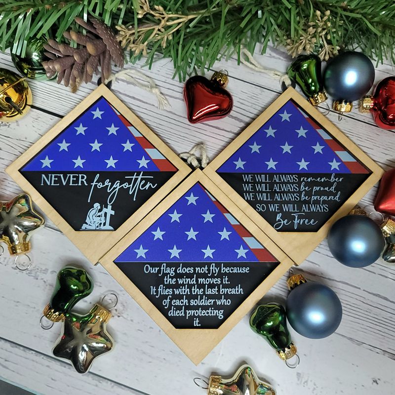 Honor and Remember: UV-Printed Patriotic Christmas Ornaments