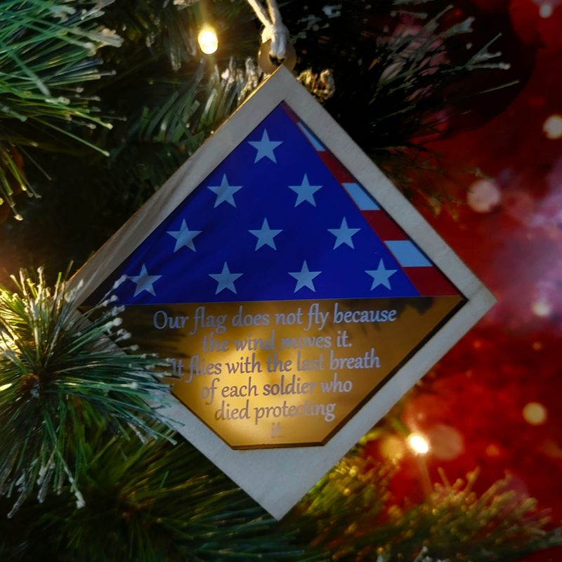 Honor and Remember: UV-Printed Patriotic Christmas Ornaments