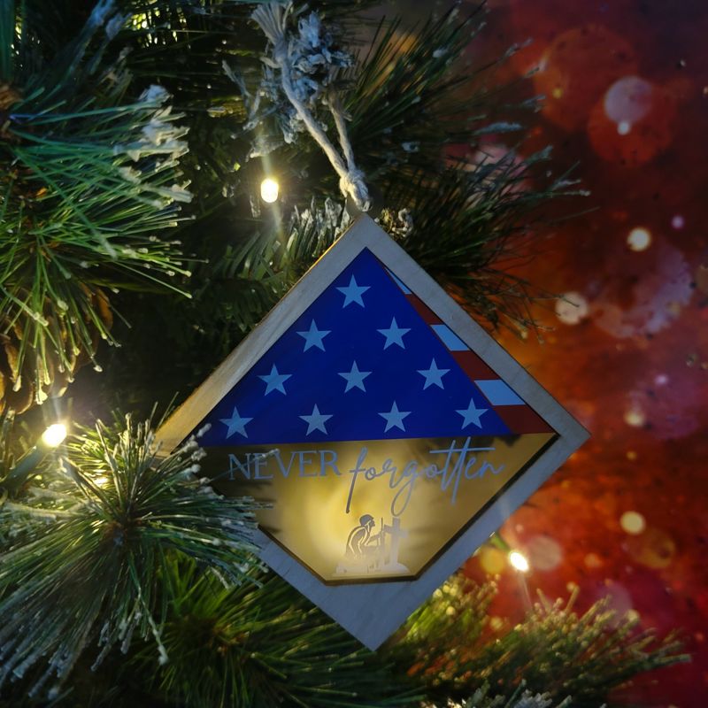 Honor and Remember: UV-Printed Patriotic Christmas Ornaments