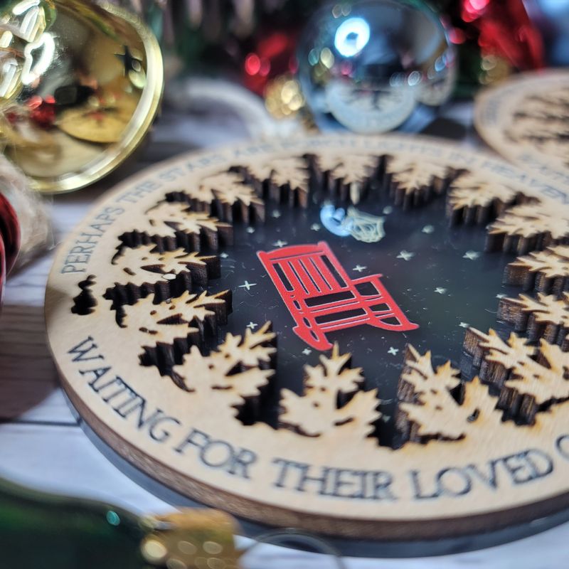 Heavenly Remembrance: UV-Printed Acrylic Ornament