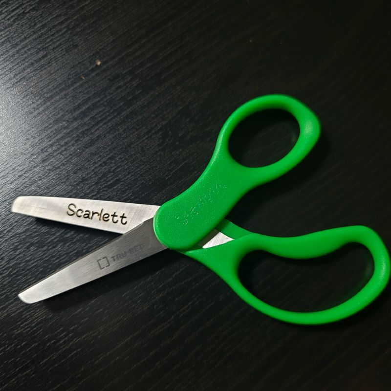 Personalized Child-Safe Scissors - Keep Your Child’s Supplies Unique and Secure (Yellow Handle)