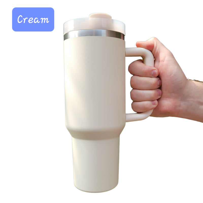40oz Axolotl Tumbler with Lid, Handcrafted and Insulated Gift for Nature Lovers (40oz Cream)