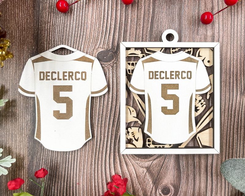 Softball Jersey Christmas Ornament