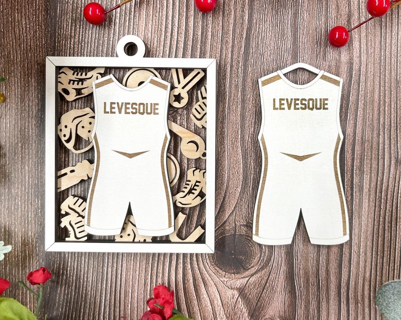 Wrestling Singlet Christmas Ornament