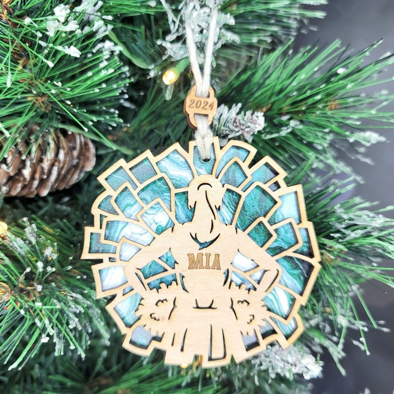 Personalized Cheerleader-Themed Christmas Ornament
