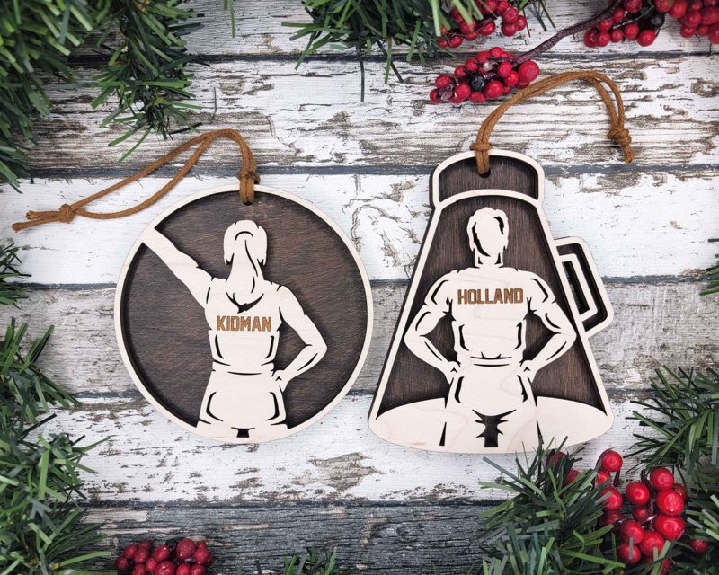 Personalized Cheerleader-Themed Christmas Ornament