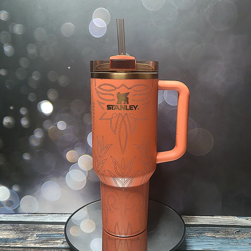 Western Themed Leather Boot Design Stanley Tumbler (Design Only)