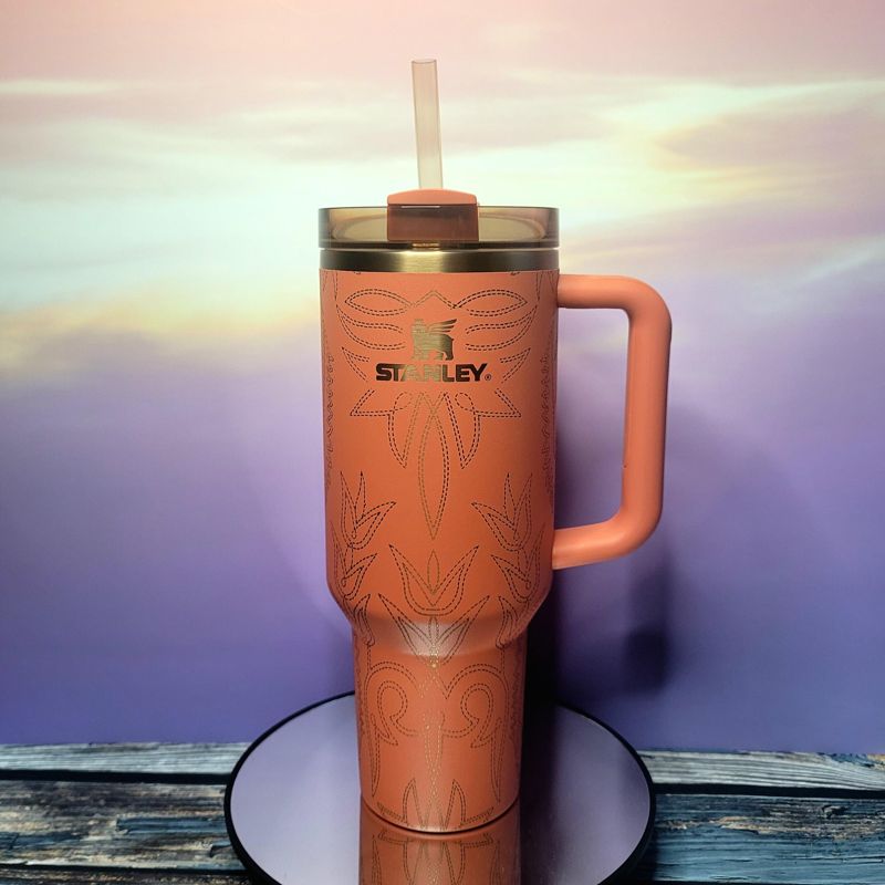 Western Themed Leather Boot Design Stanley Tumbler (Design Only)