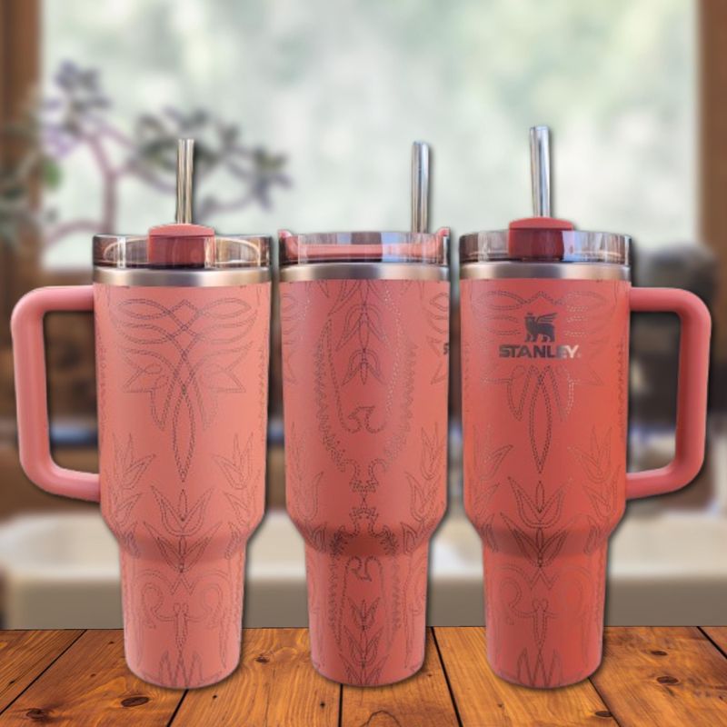 Western Themed Leather Boot Design Stanley Tumbler (Design Only)
