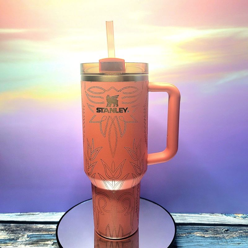 Western Themed Leather Boot Design Stanley Tumbler (Design Only)