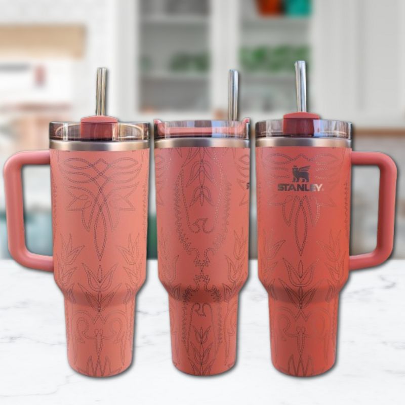 Western Themed Leather Boot Design Stanley Tumbler (Design Only)