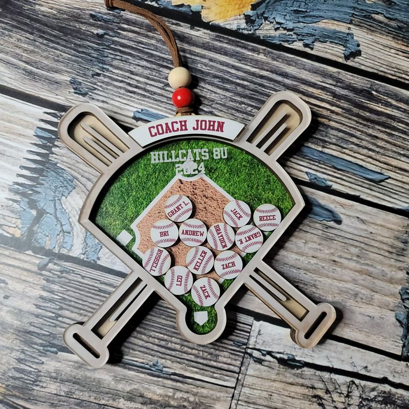 Unique Handcrafted Baseball Keepsake Ornament for Players and Coaches