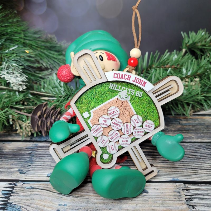 Unique Handcrafted Baseball Keepsake Ornament for Players and Coaches