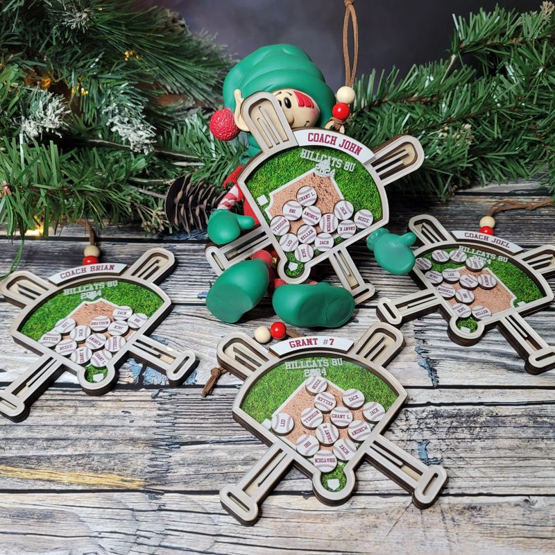 Unique Handcrafted Baseball Keepsake Ornament for Players and Coaches