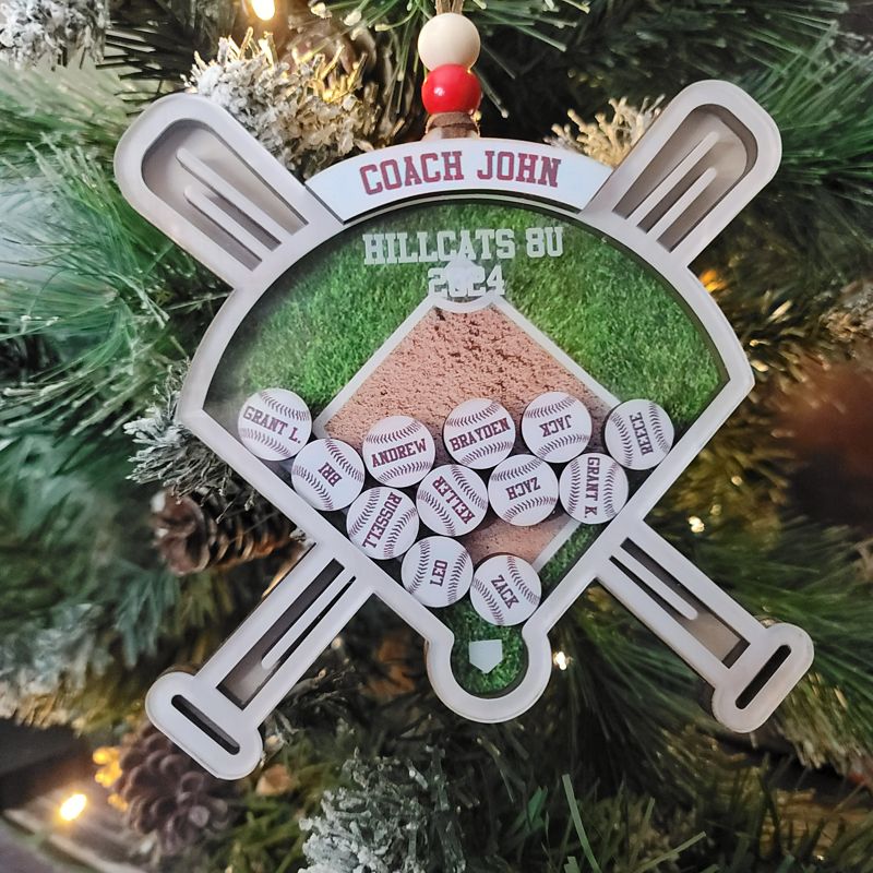 Unique Handcrafted Baseball Keepsake Ornament for Players and Coaches