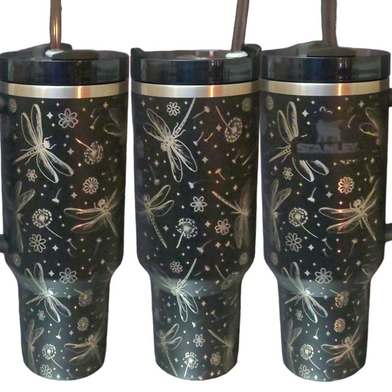 Dragonfly Engraved Stanley (30oz Fog H2.0 | Design Only)