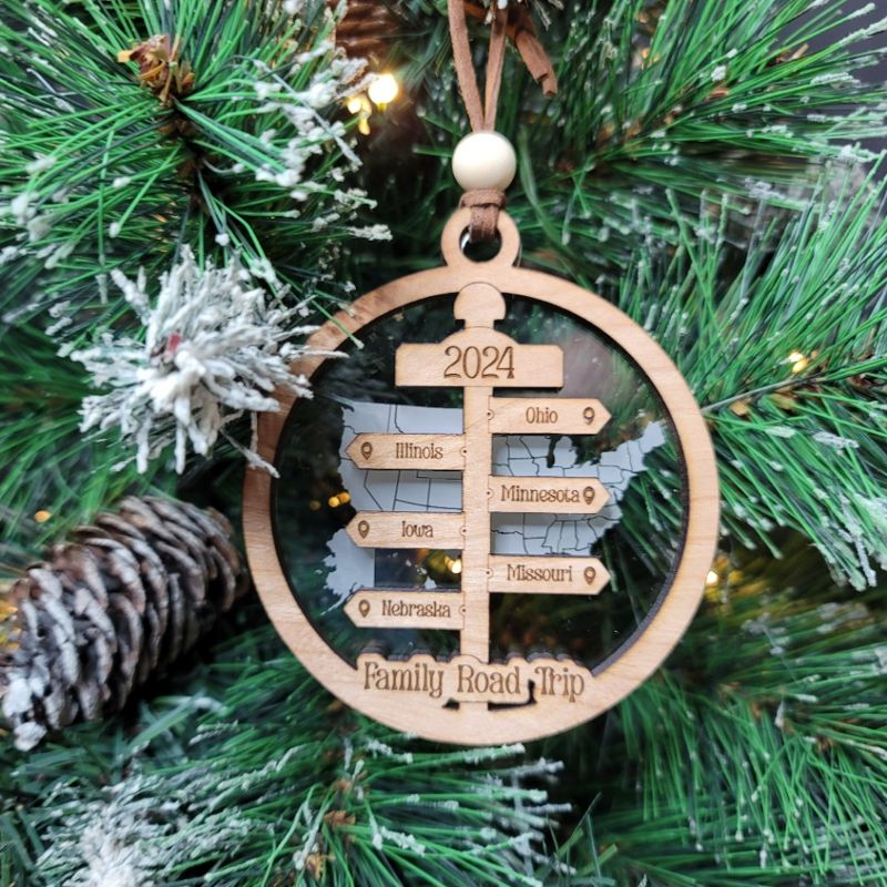 Personalized Travel Memories Ornament ✈️✨