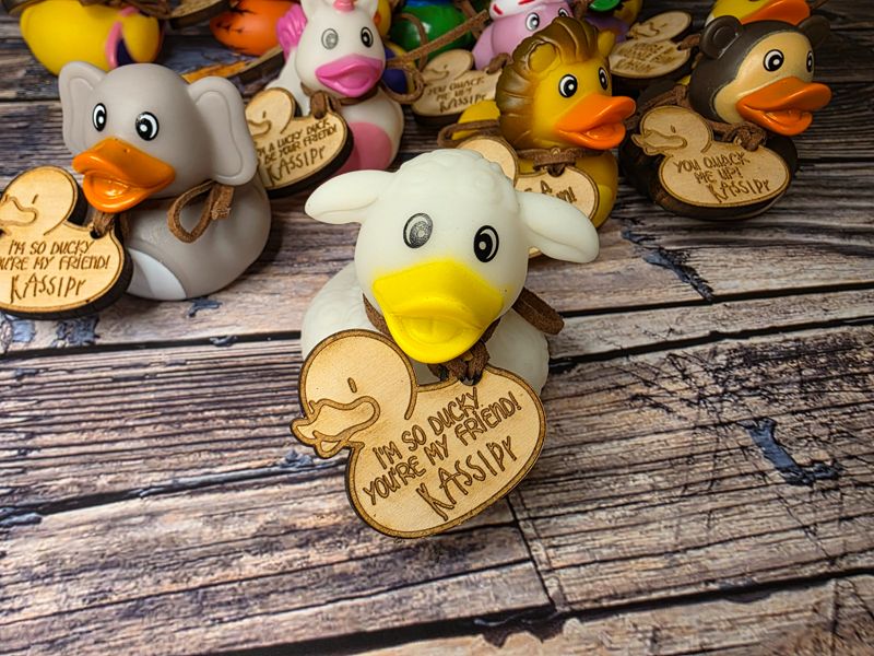 💖 Children's Valentine Favors - Personalized Rubber Duckies 💖