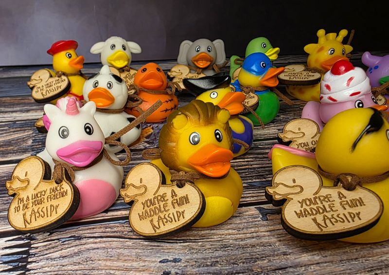 💖 Children's Valentine Favors - Personalized Rubber Duckies 💖