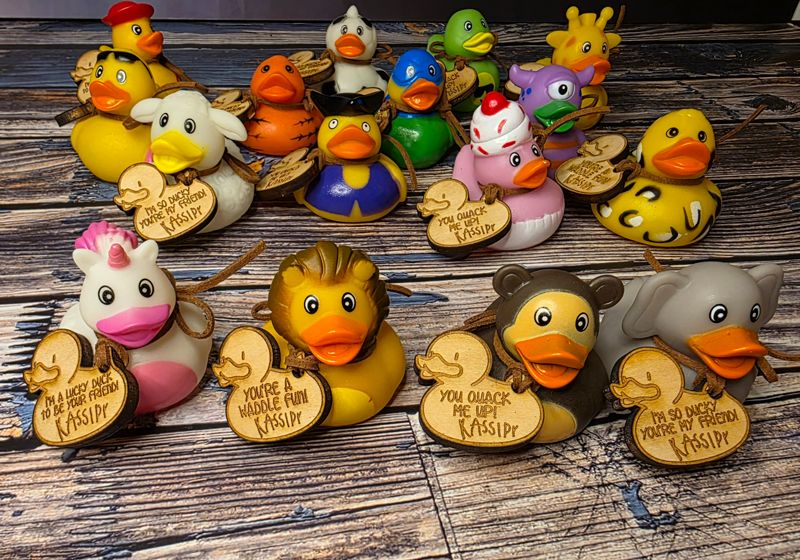 💖 Children's Valentine Favors - Personalized Rubber Duckies 💖