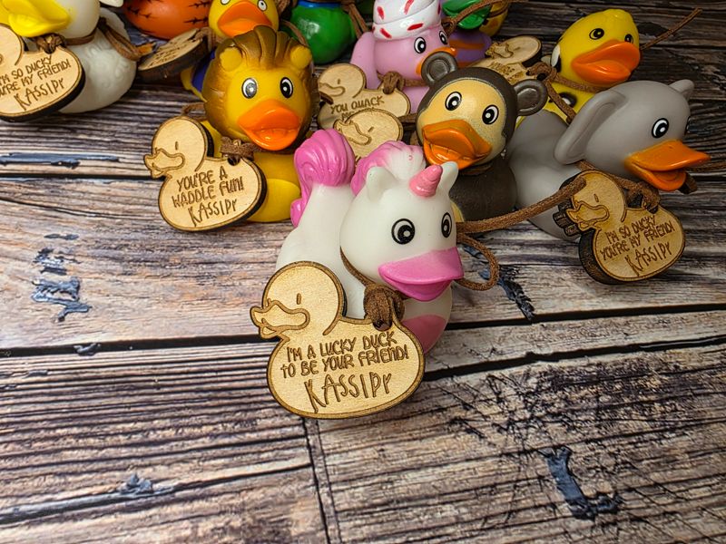 💖 Children's Valentine Favors - Personalized Rubber Duckies 💖
